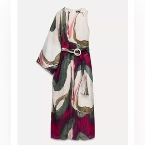 Zara Asymmetrical Printed Dress